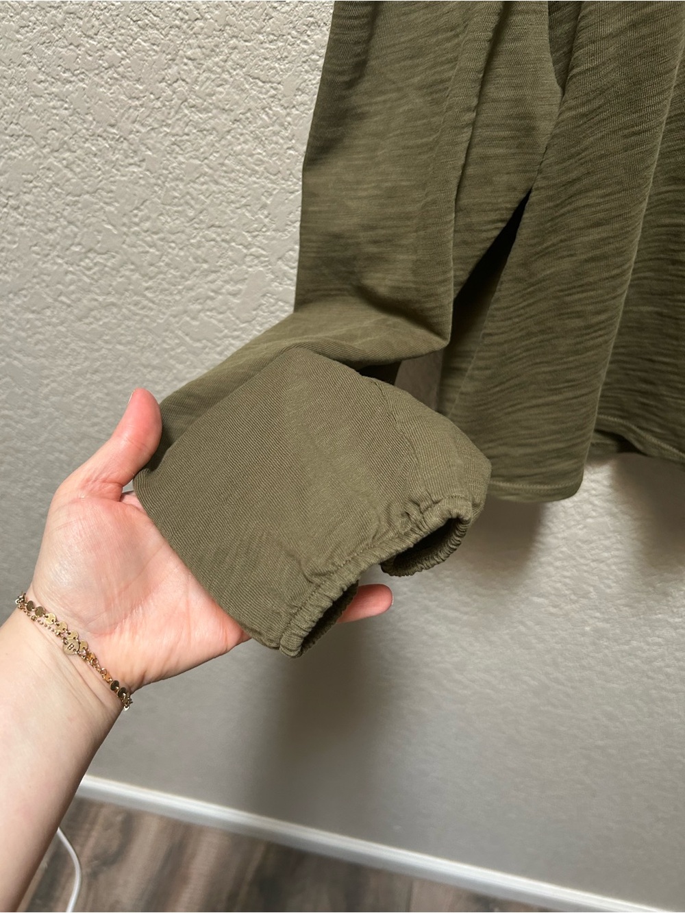 Nation LTD Pascale Square Neck Long Sleeve Top Olive Green - Picture 10 of 10